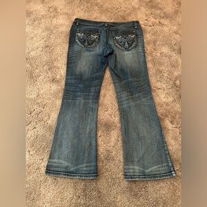 EUC Harley Davidson jeans petite 10 with zip bling pockets